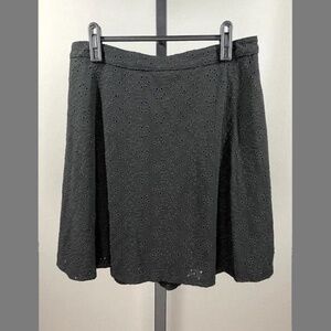 NEW Hollister Skirt Womens Large Black Floral Eyelet casual preppy